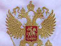 Wappen-Stickerei